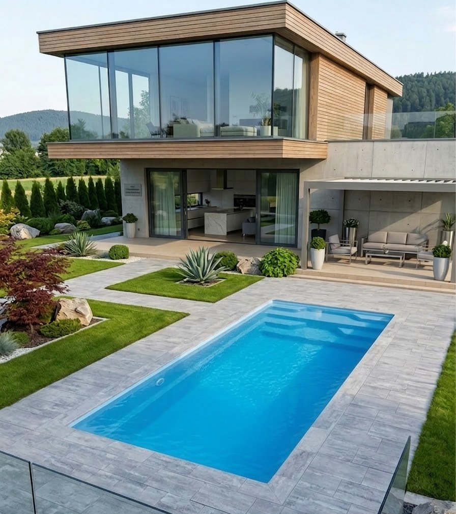 Nowoczesny basen Aura